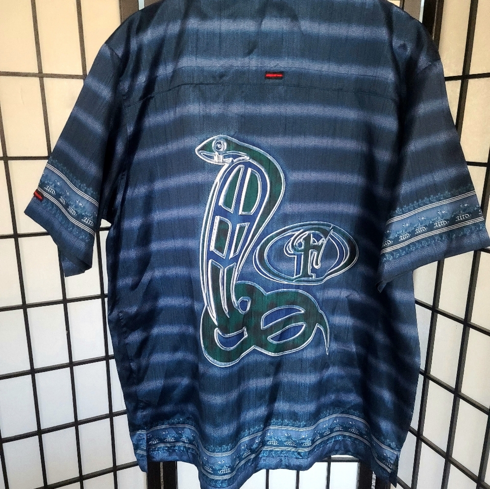 Mens Fubu Vintage button-down shirt, medium, blue